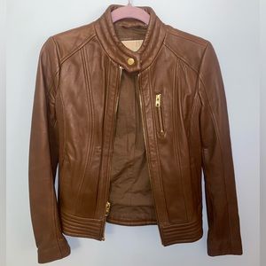 Michael Kors Genuine Leather Moto Jacket